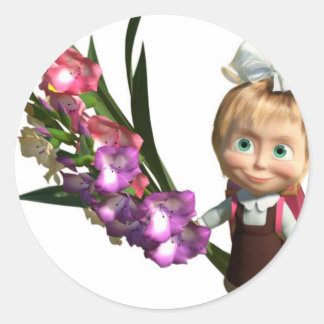 masha classic round sticker
