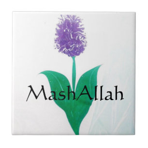 MashAllah Flower Islamic Ceramic Tile