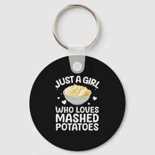 Mashed Potato Art For Women Girls Thanksgiving Mas Key Ring