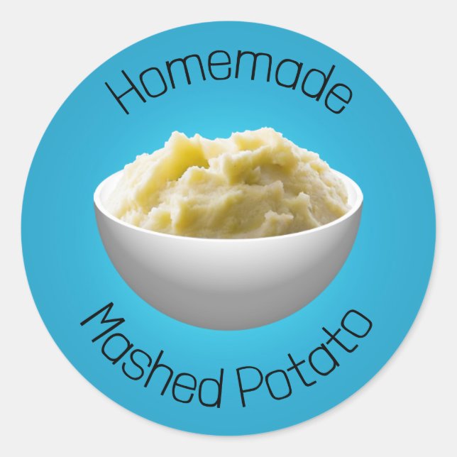 Mashed Potato Classic Round Sticker (Front)