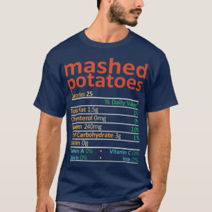 Mashed Potato Nutrition FactsRetro Vintage  T-Shirt