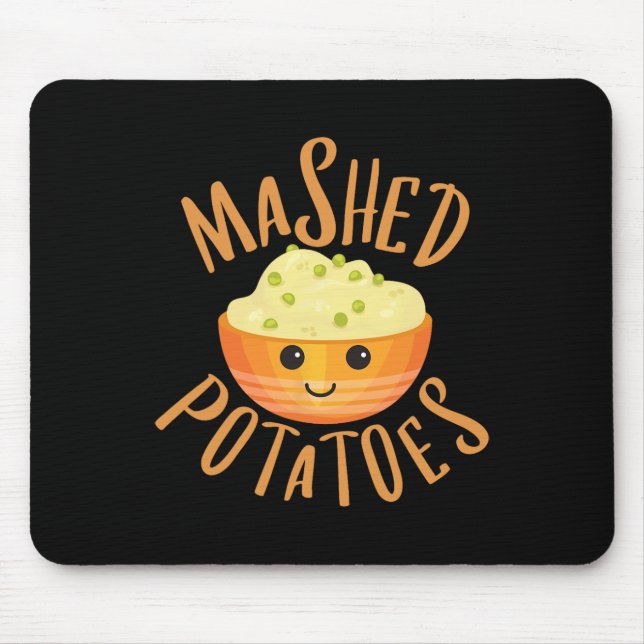 Mashed Potatoes And Gravy Matching Halloween Best  Mouse Pad (Front)