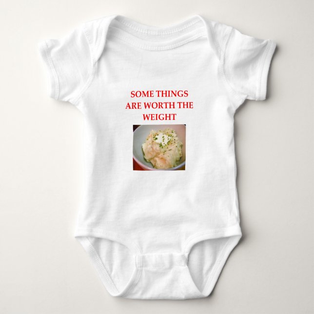 mashed potatoes baby bodysuit (Front)