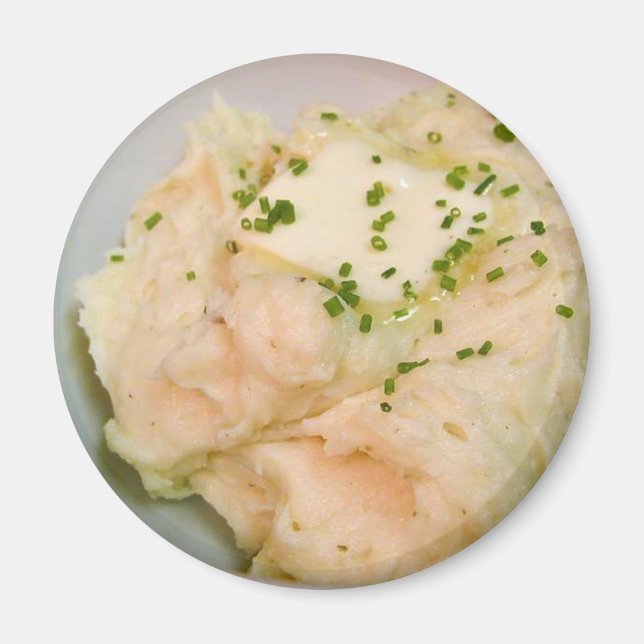 Mashed Potatoes Butter Chives Food Dinner Cooking Magnet (Front)