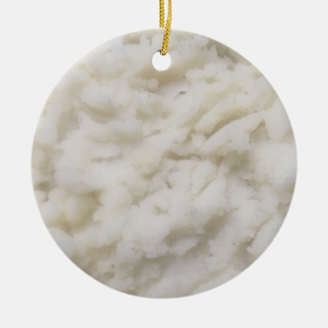 Mashed Potatoes Ceramic Ornament (Front)