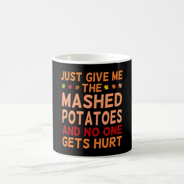 Mashed Potatoes Funny Turkey Thanksgiving Family Coffee Mug (Center)