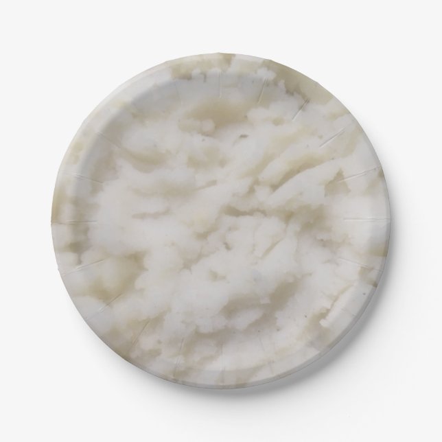 Mashed Potatoes Paper Plate (Front)
