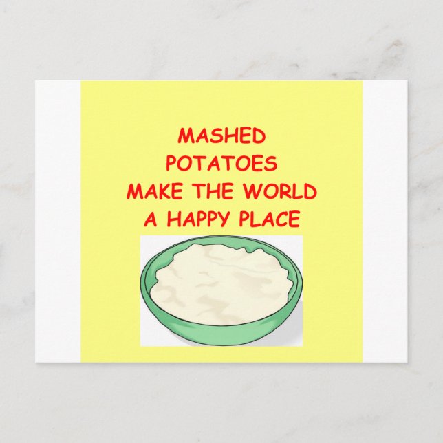 mashed potatoes postcard (Front)
