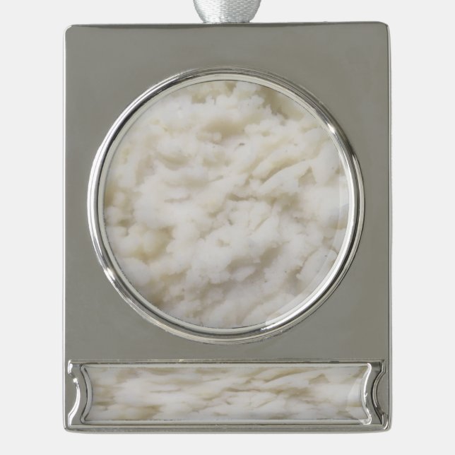Mashed Potatoes Silver Plated Banner Ornament (Front)