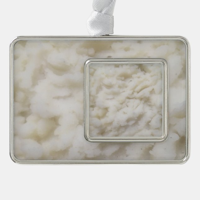 Mashed Potatoes Silver Plated Framed Ornament (Front)