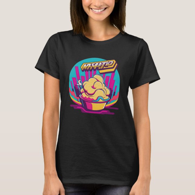 Mashed Potatoes Synthwave 80s Retrowave Aesthetic T-Shirt (Front)