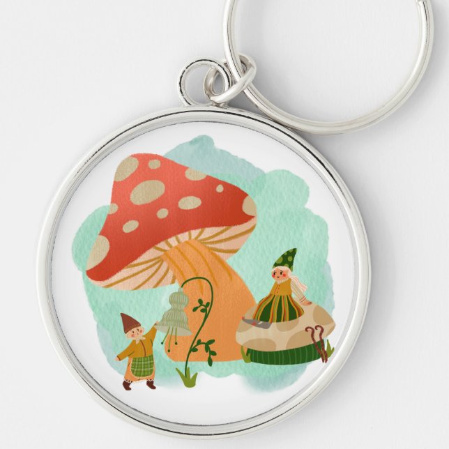 MASHROOM WORLD CHARACTERS , FANTASY, KEY RING (Front)
