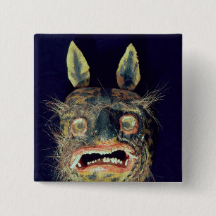 Mask 15 Cm Square Badge