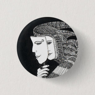 mask 3 Cm Round Badge