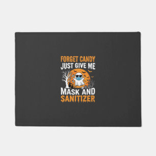Mask and Sanitizer Halloween Ghost Design_1 Doormat