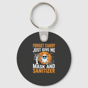 Mask and Sanitizer Halloween Ghost Design_1 Key Ring