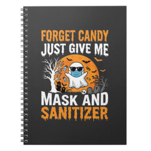 Mask and Sanitizer Halloween Ghost Design_1 Notebook