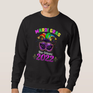Mask Beads and Bling Mardi Gras Sweatshirt