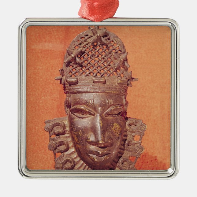 Mask, Benin Metal Ornament (Front)