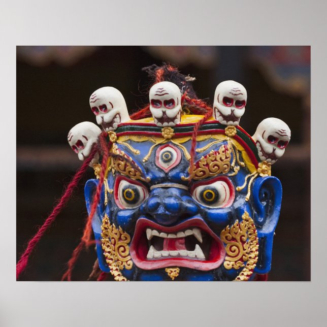 Mask dance performance at Tshechu Festival 2 Poster (Front)