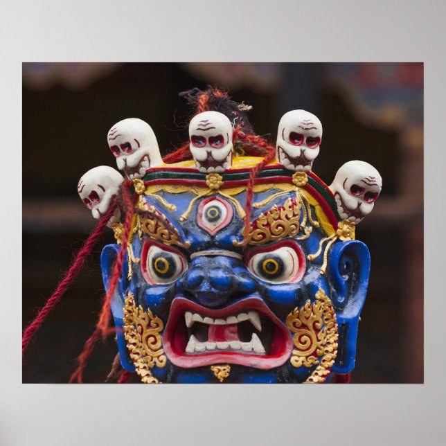 Mask dance performance at Tshechu Festival 2 Poster (Front)