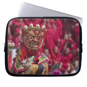 Mask dance performance at Tshechu Festival 3 Laptop Sleeve