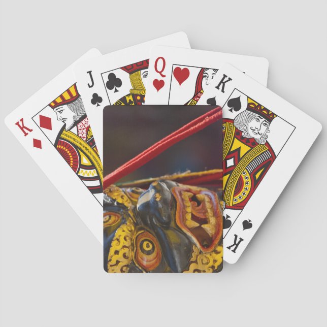 Mask dance performance at Tshechu Festival Playing Cards (Back)