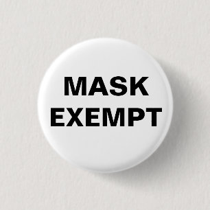 Mask Exempt Small Button