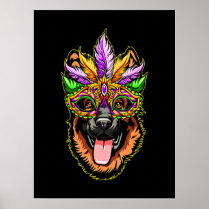 Mask German Shepherd Poster