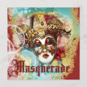 Mask masquerade venetian mardi gras party invitation