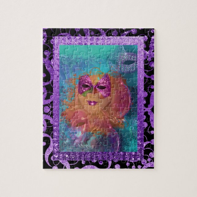 Mask masquerade venetian "mardi gras" party jigsaw puzzle (Vertical)