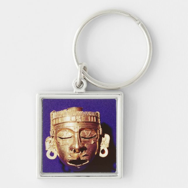 Mask of the god Xipe Totec Key Ring (Front)