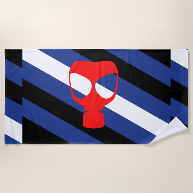 Mask Pride Flag Beach Towel (Front)