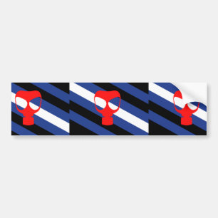 Mask Pride Flag Bumper Sticker