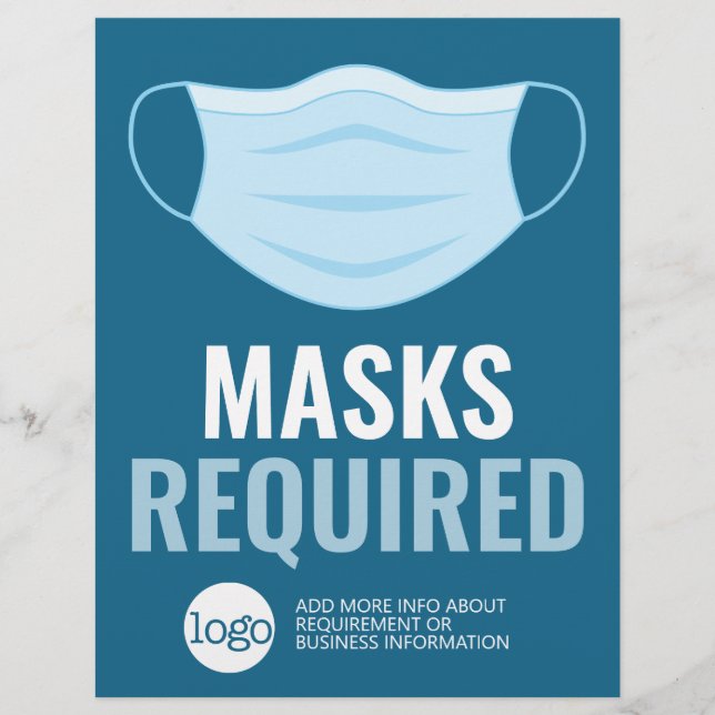 Mask Required with Drawing plus Additional Text (Front)