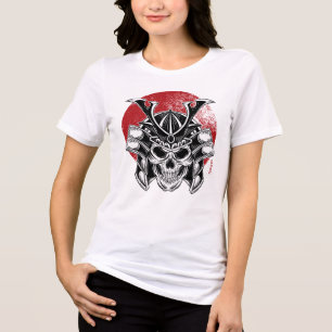 Mask Samurai Oni / Samurai Oni Mask Women Tri-Blend Shirt