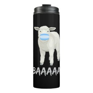 Mask sheep Funny sheep with face mask design Thermal Tumbler
