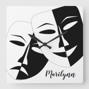 Mask Square Wall Clock