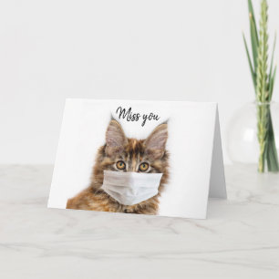 Mask storage Maine Coon cat Card