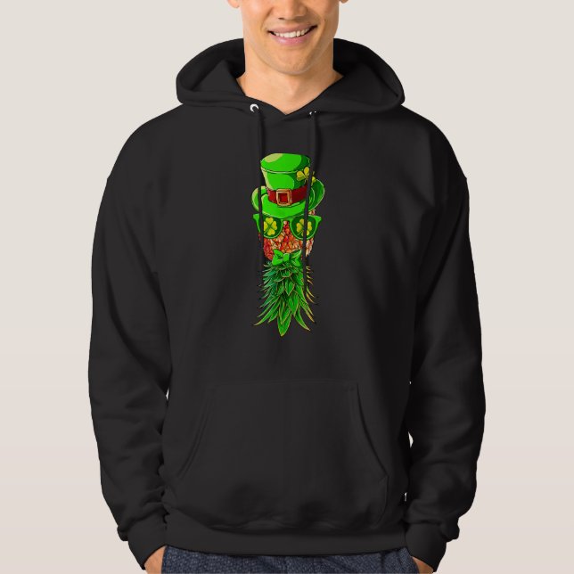 Mask Swinger Upside Down Pineapple St Patrick S Da Hoodie (Front)