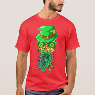 Mask Swinger Upside Down Pineapple St Patrick's Da T-Shirt
