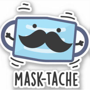 Mask-tache Funny Mask Moustache Pun