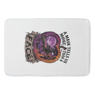 Mask Tells Us More Than Face Halloween Witch Apple Bath Mat