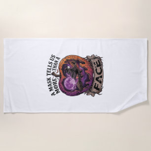 Mask Tells Us More Than Face Halloween Witch Apple Beach Towel