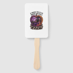 Mask Tells Us More Than Face Halloween Witch Apple Hand Fan