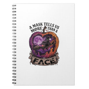 Mask Tells Us More Than Face Halloween Witch Apple Notebook