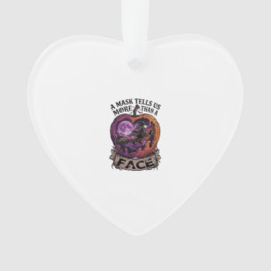 Mask Tells Us More Than Face Halloween Witch Apple Ornament