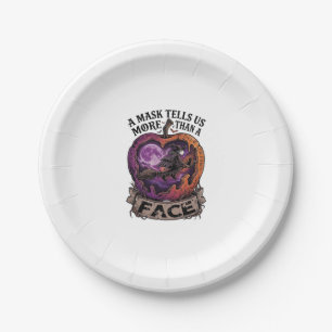 Mask Tells Us More Than Face Halloween Witch Apple Paper Plate