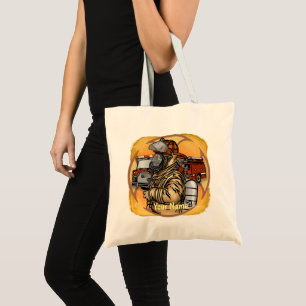 Mask Up firefighter tote bag