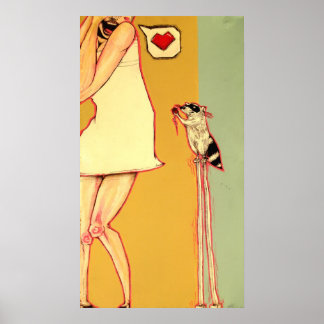 Masked Bandit Steals A Heart Poster